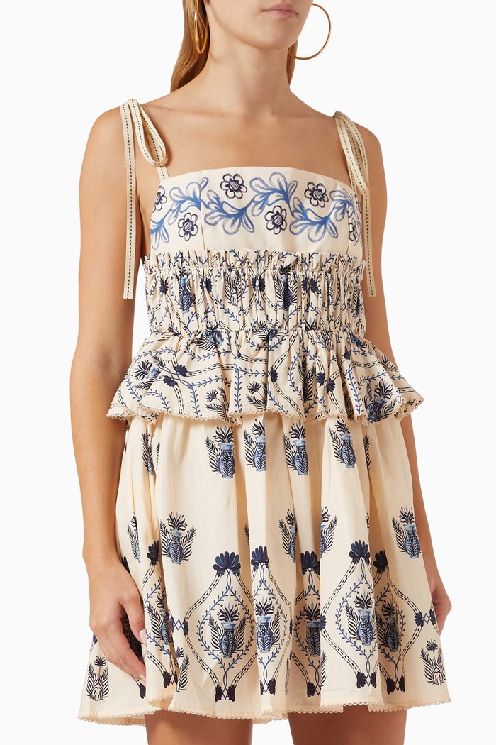 

Salvador Mini Dress in Cotton-poplin, Multicolour