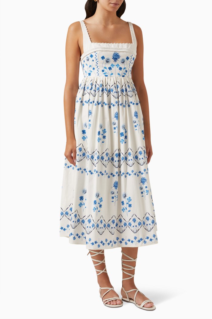

Barbara Midi Dress in Cotton, Multicolour
