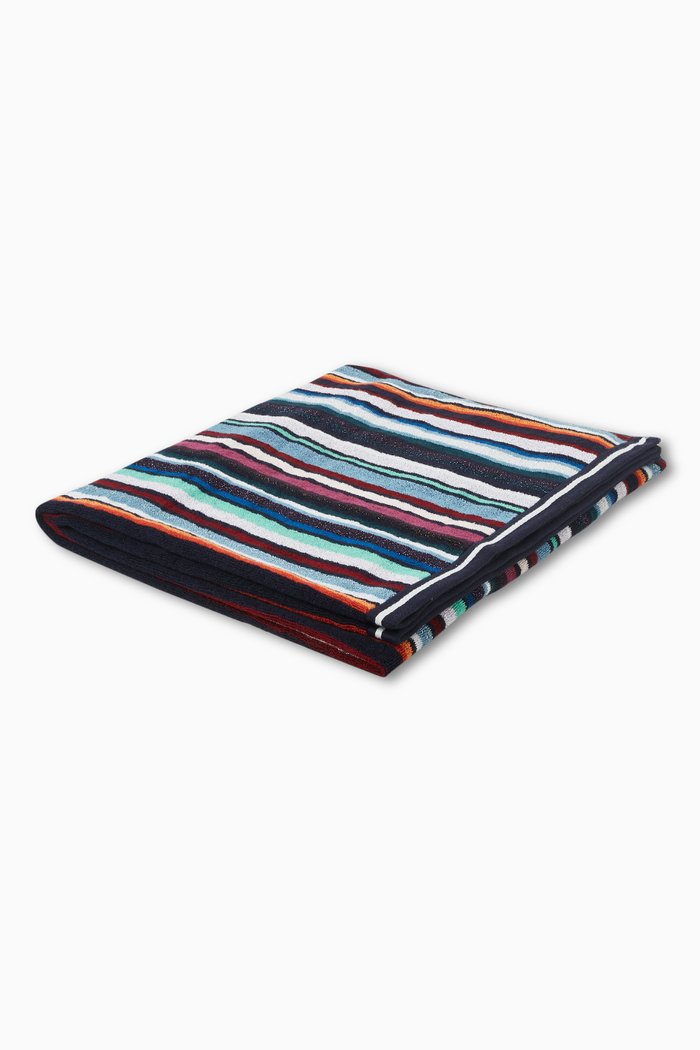 

Chandler Beach Towel in Lamé Terrycloth, Blue
