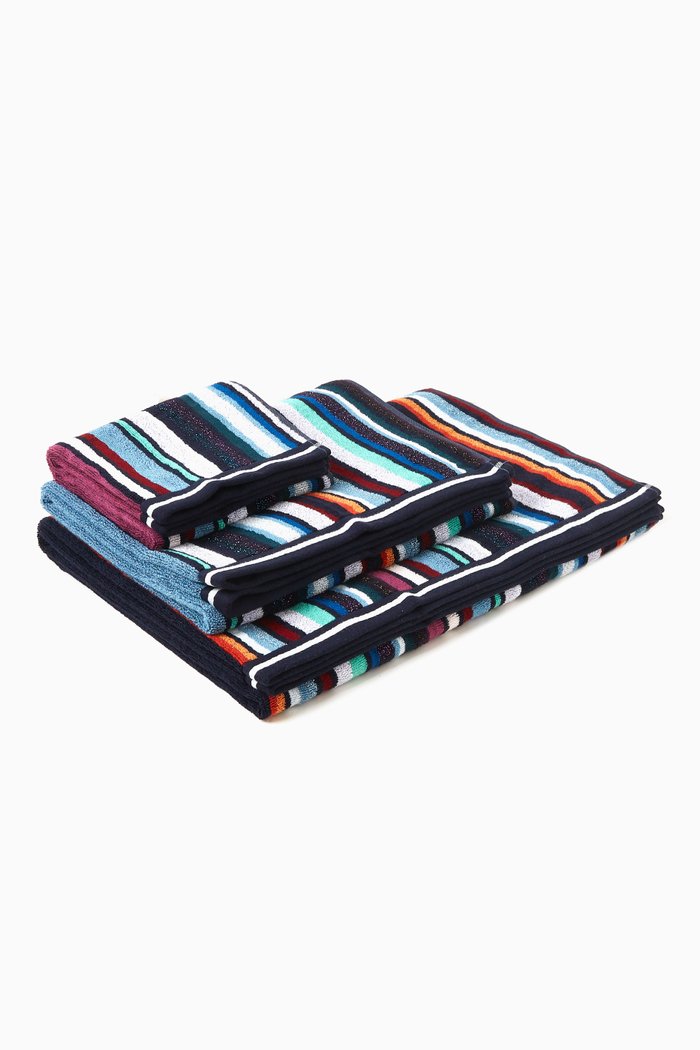 

Chandler 3-piece Towel Set in Lamé Terrycloth, Blue