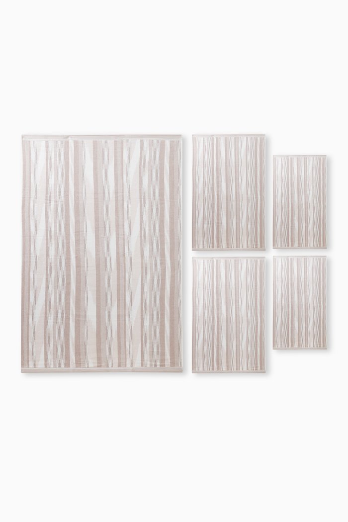 

Clint 5-piece Towels Set in Terrycloth, White
