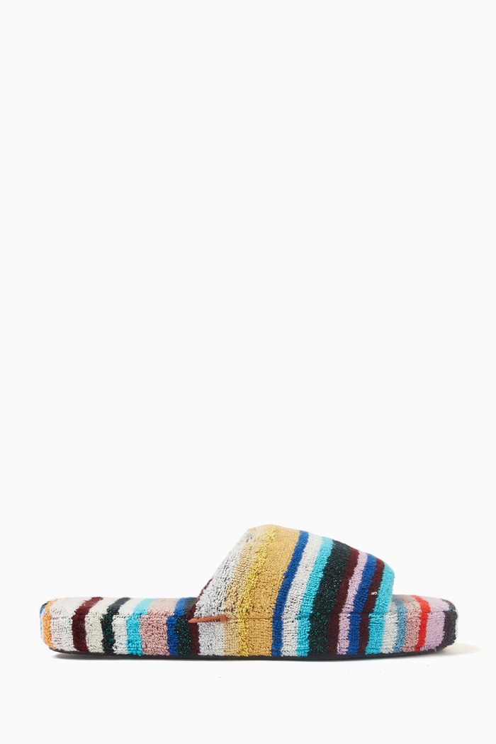 

Chandler Open Slippers in Terry, Multicolour