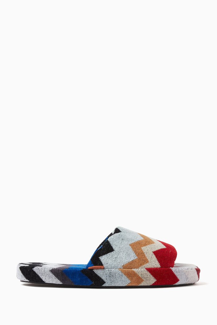 

Cyrus Open Slippers in Cotton, White