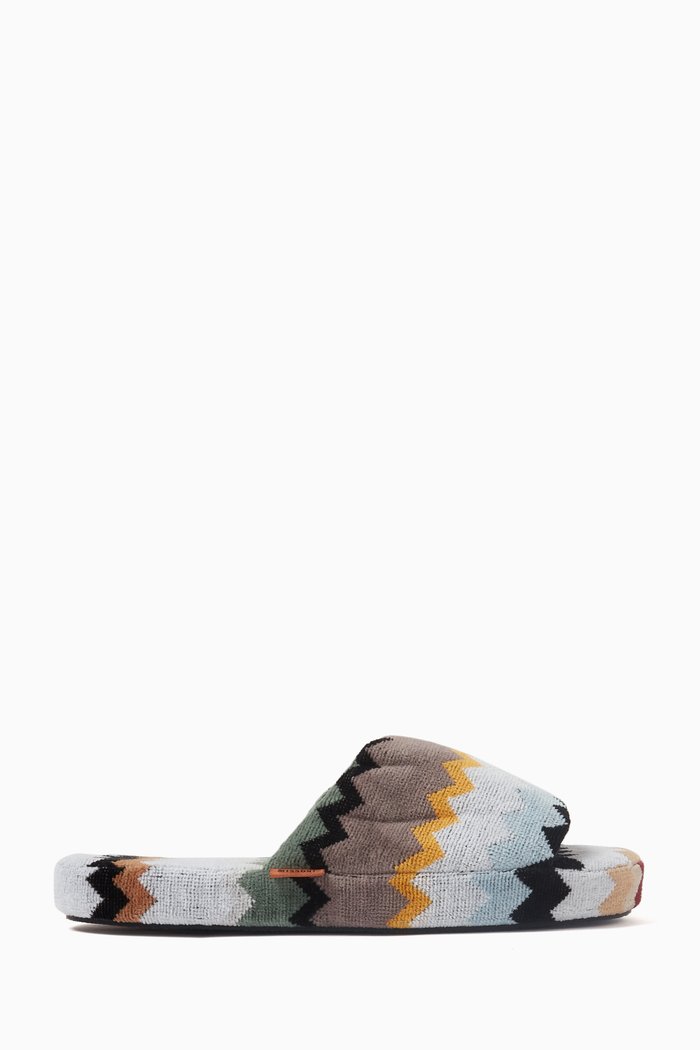 

Curt Open Slippers in Terry, White