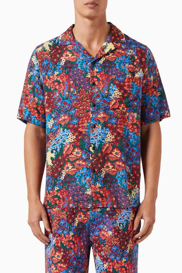 Camp Shirt in Viscose, Multicolour