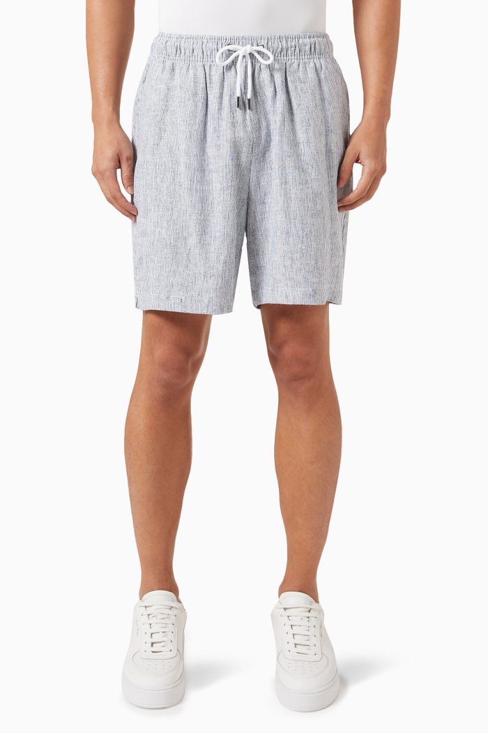 

Pull-on Shorts in Air Linen, Blue