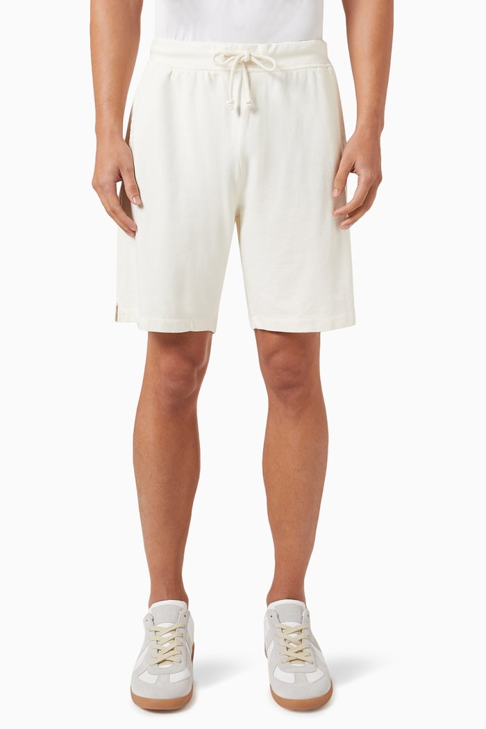 

Garment Dyed Shorts in Cotton Terry, White