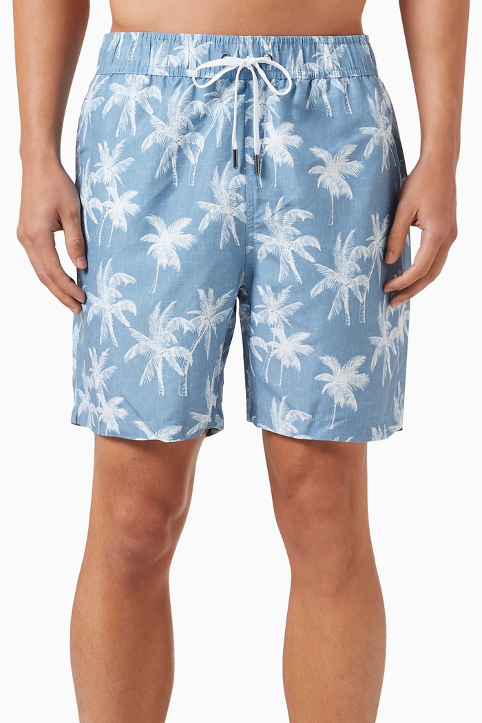 Charles Swim Shorts in Nylon, Blue