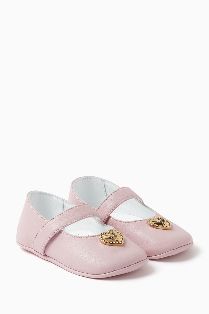

Logo Ballerina Flats in Leather, Multicolour