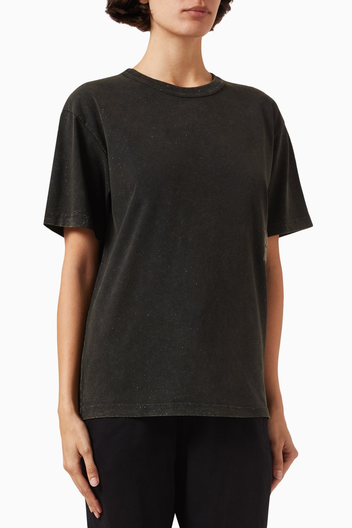 

Logo T-shirt in Glitter-jersey, Green