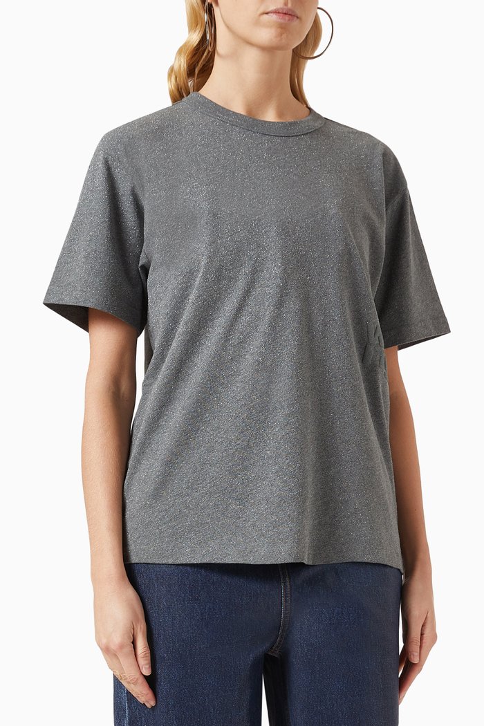 

Logo T-shirt in Glitter-jersey, Grey