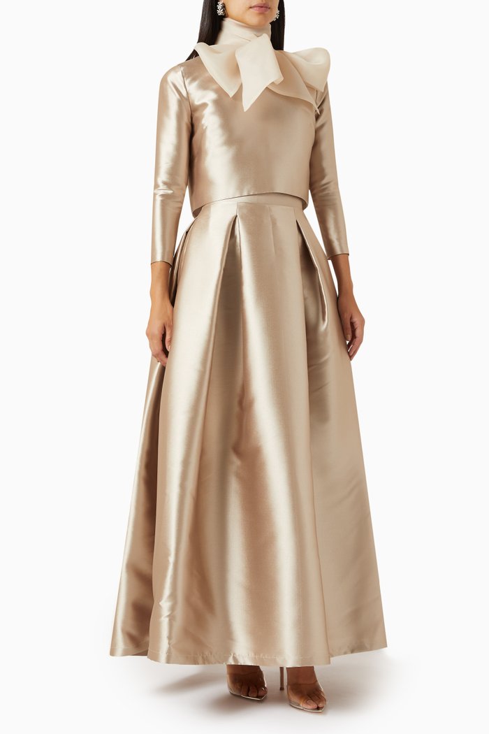 

Phaius Two-piece Maxi Dress, Gold