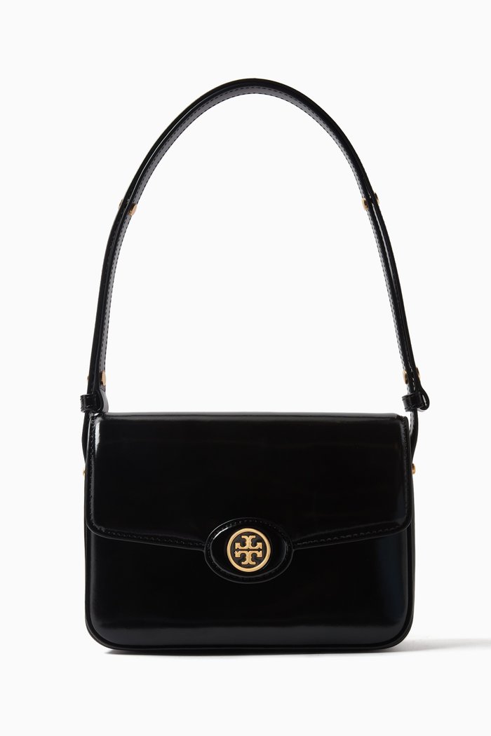 

Robinson Shoulder Bag in Spazzolato Leather, Black