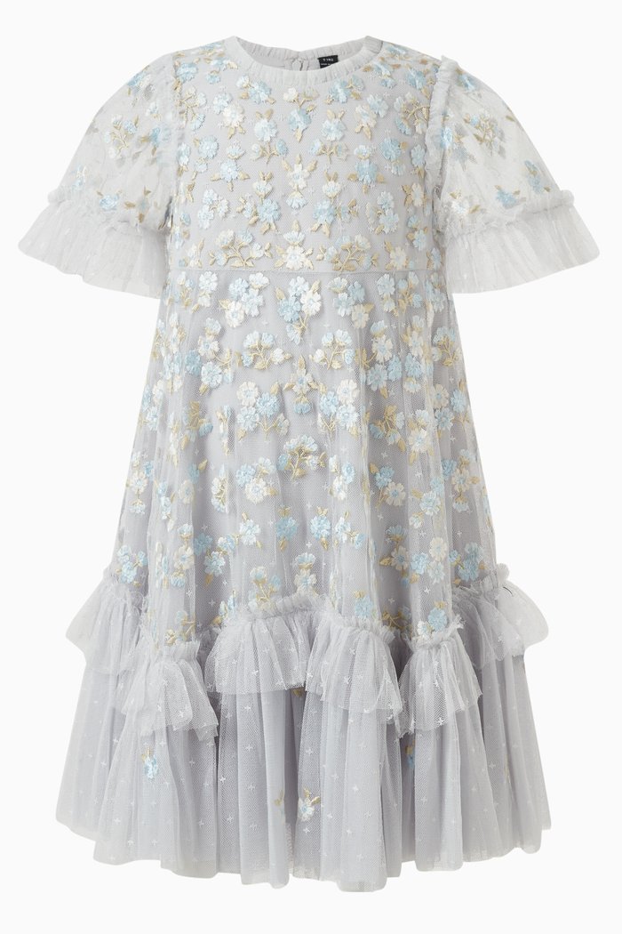 

Evening Primrose Dress in Tulle, Blue