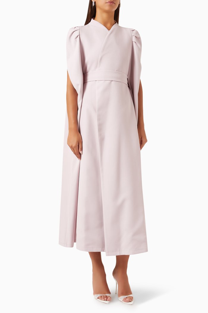 

Cape & Dress Set in Stretch-crepe, Pink