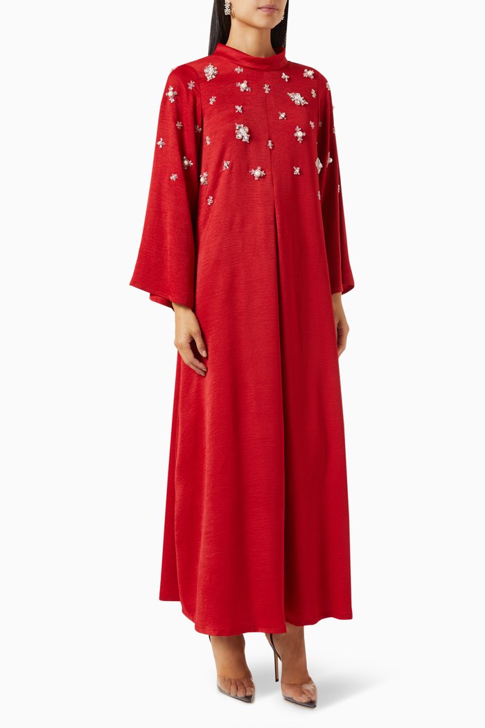 

Crystal-embellished Kaftan, Red
