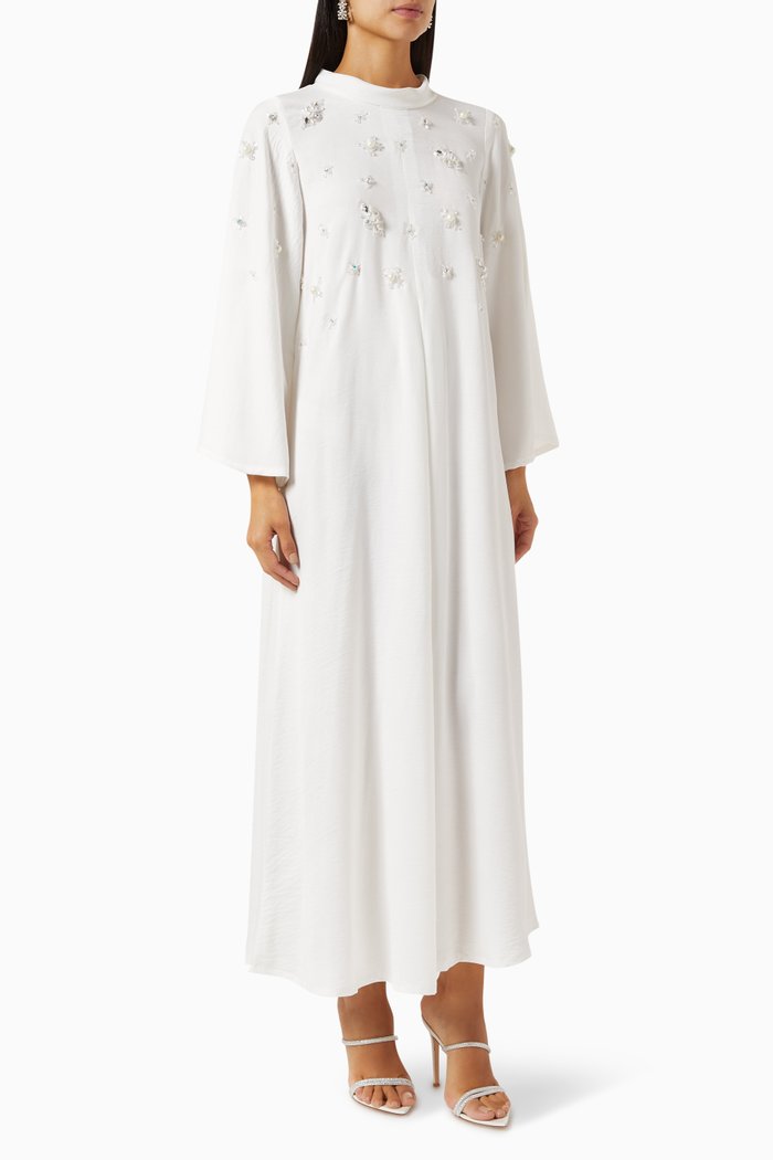 

Crystal-embellished Kaftan, White