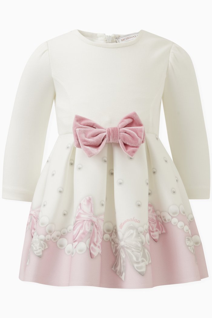 

Maxi Bow Detail Dress in Rayon, Neutral