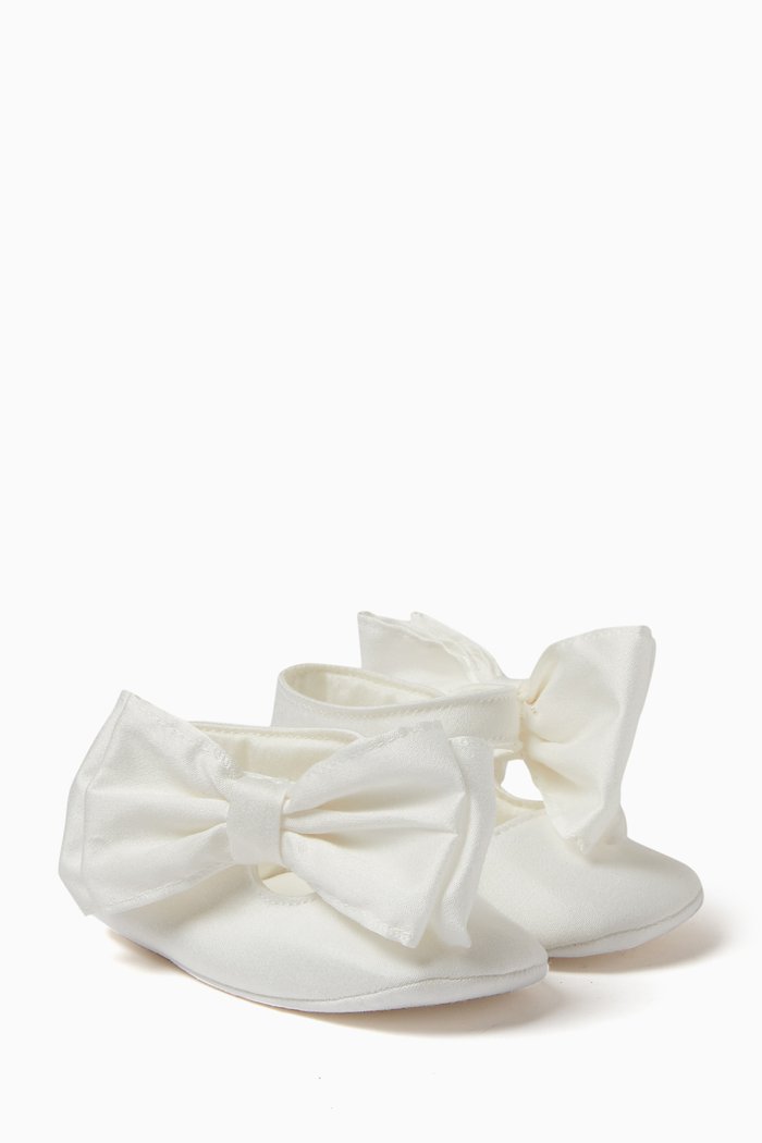 

Ballet Flats with Maxi Bow in Faille, Neutral