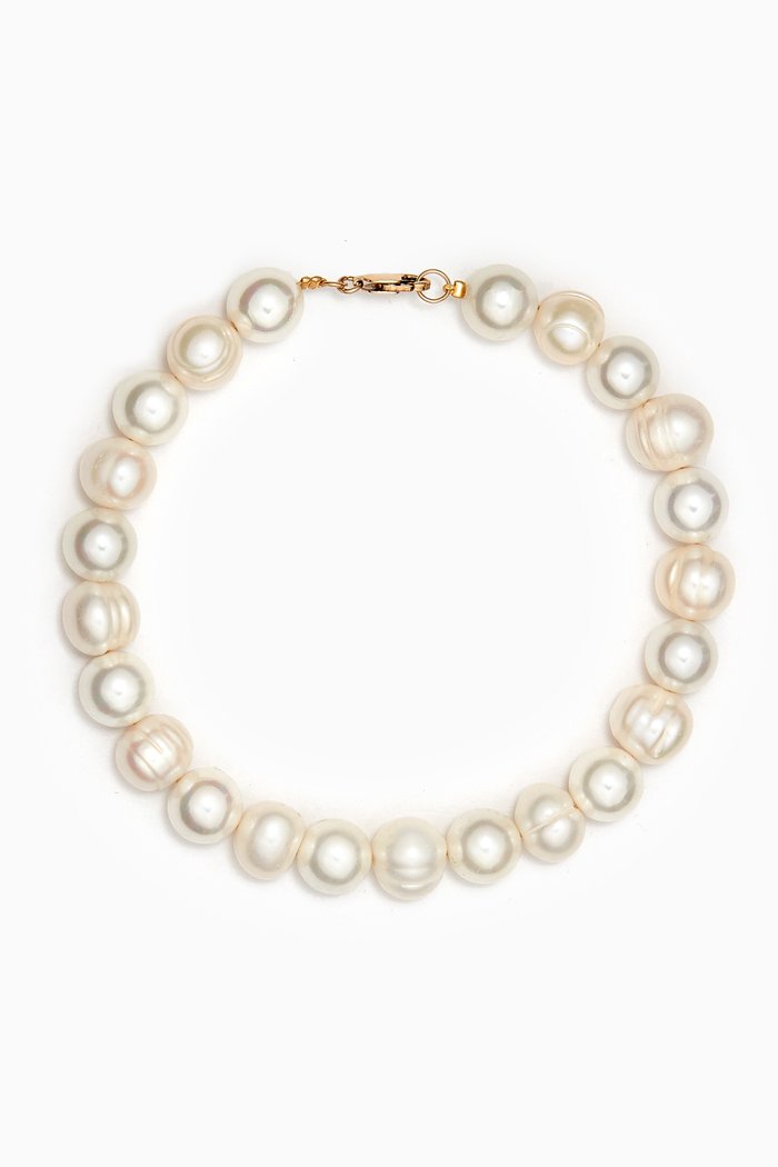 

Lola's Pearls Anklet, White