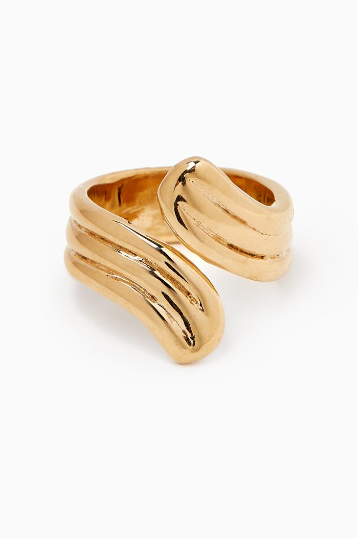 

Waves Ring no.1 in Brass, Gold
