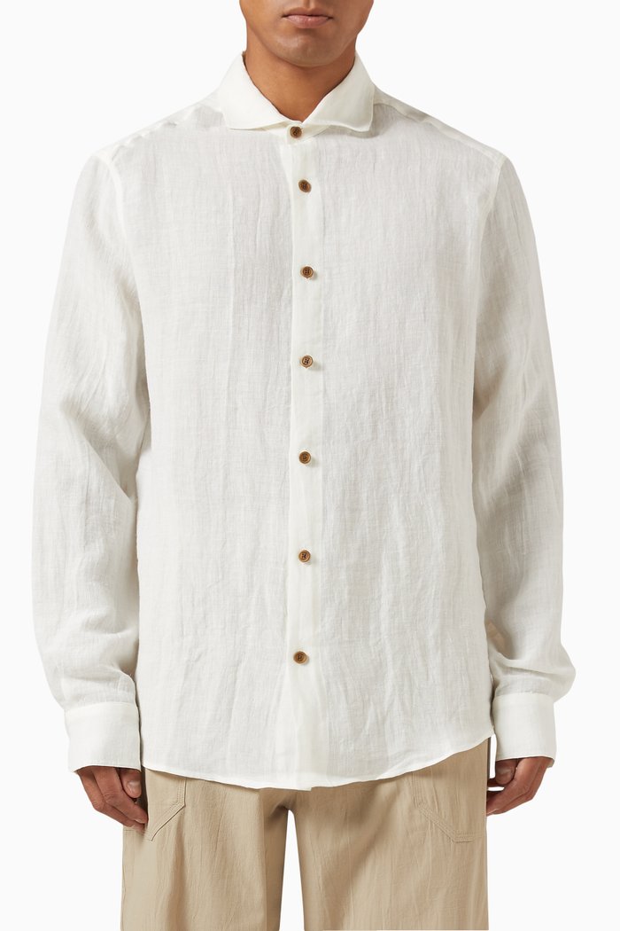 El Pacifico Shirt in Organic Cotton, White