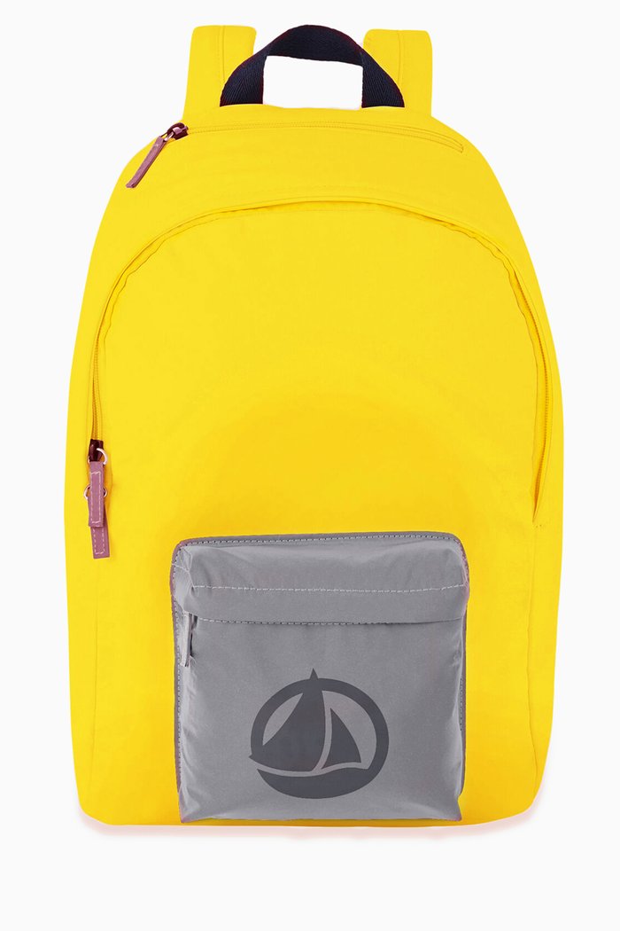 

Logo Contrast Backpack in Oilskin, Yellow