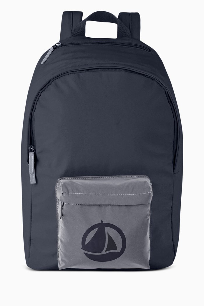 

Logo Contrast Backpack in Oilskin, Blue