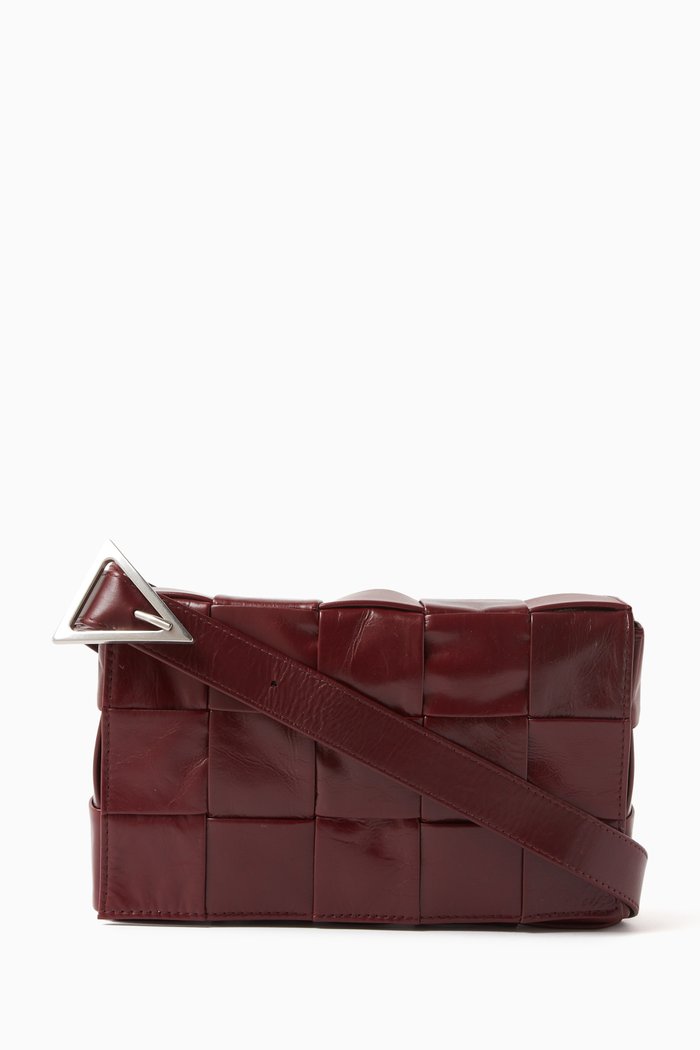 

Cassette Bag in Intrecciato Paper Calf, Burgundy
