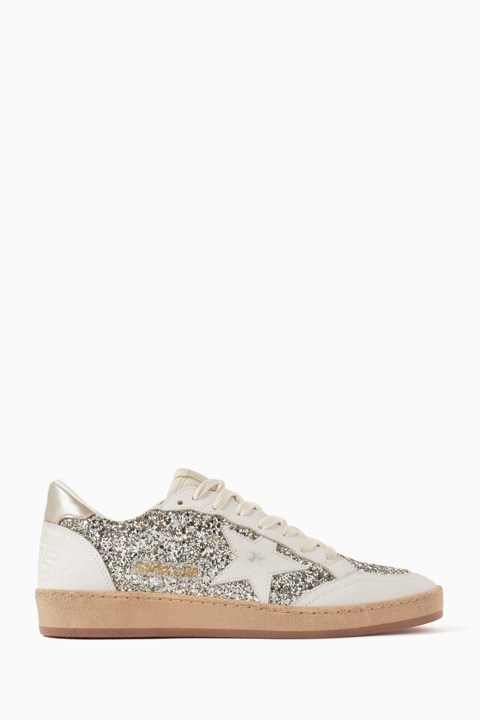 

Ball Star Low-top Sneakers in Leather, Silver