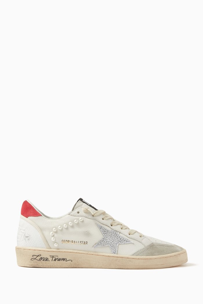

Ballstar Low-top Sneakers in Nappa Leather, White