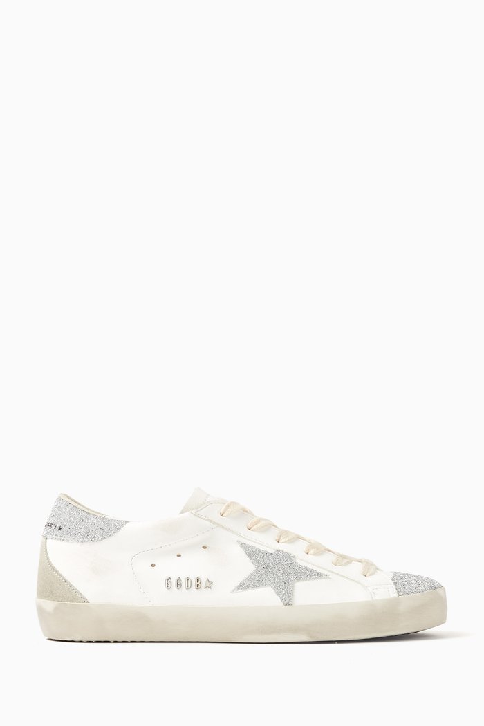 

Superstar Low-top Sneakers in Nappa Leather, Silver