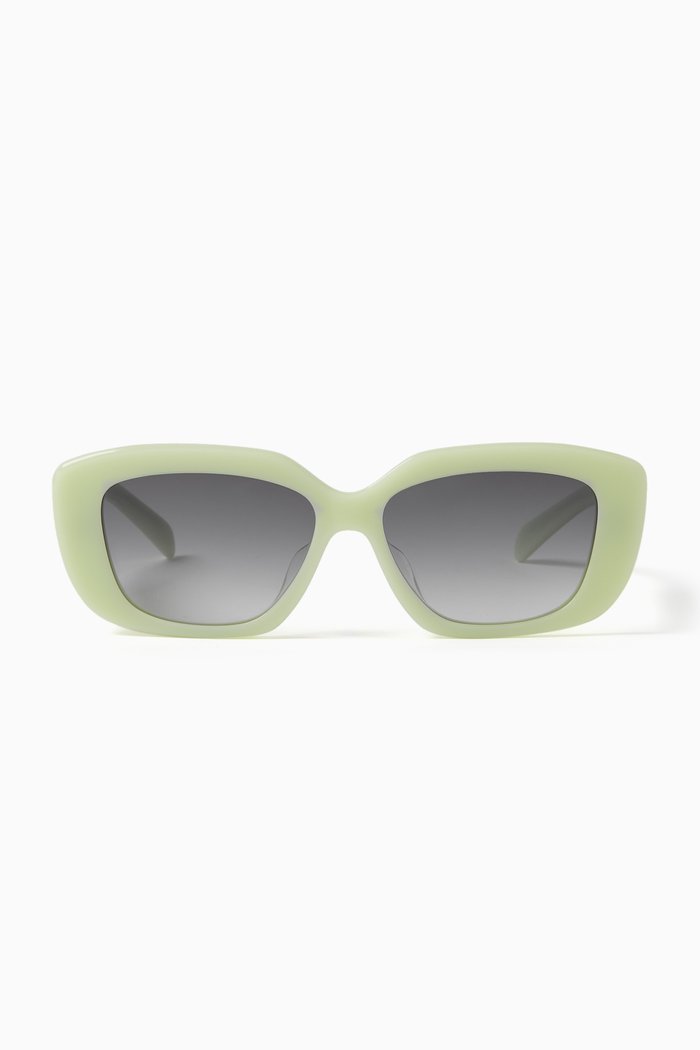 

Cat-eye Sunglasses in Acetate, Green