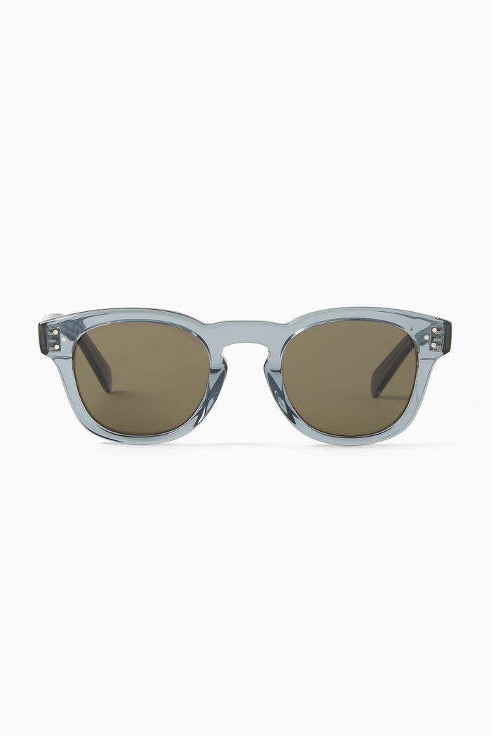 

Round Sunglasses in Acetate, Blue