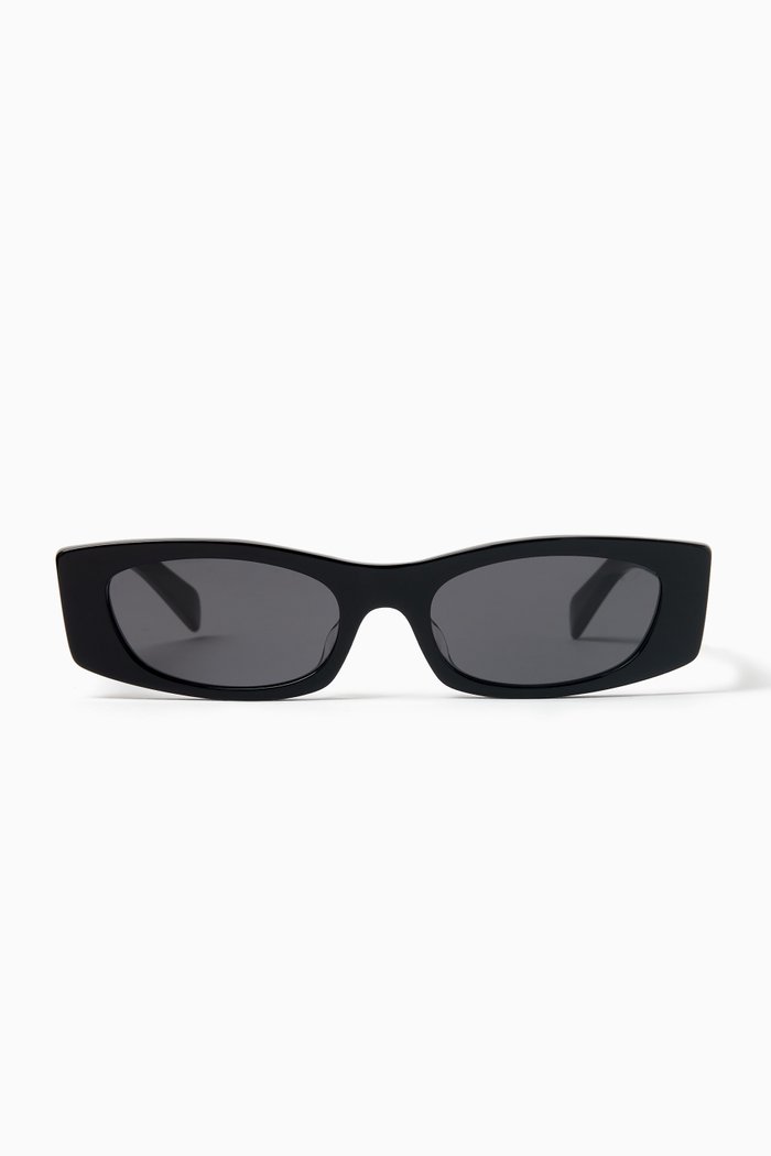 

Rectangle Sunglasses in Acetate, Black