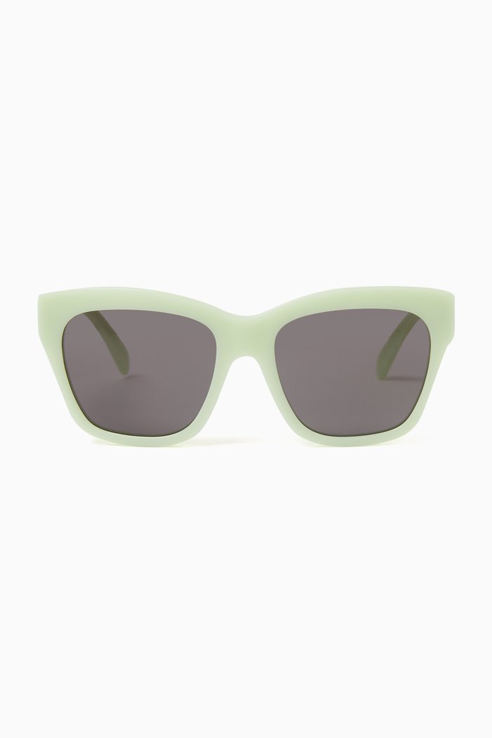 

Cat-eye Sunglasses in Acetate, Green