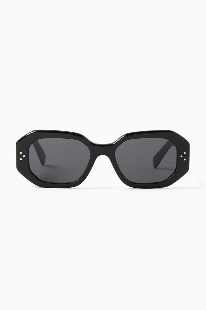 

Rectangle Sunglasses in Acetate, Black