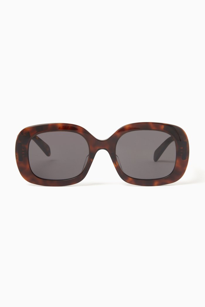 

Oval Sunglasses in Acetate, Brown