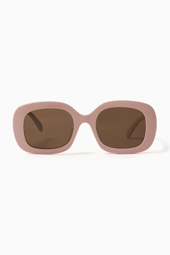

Oval Sunglasses in Acetate, Pink