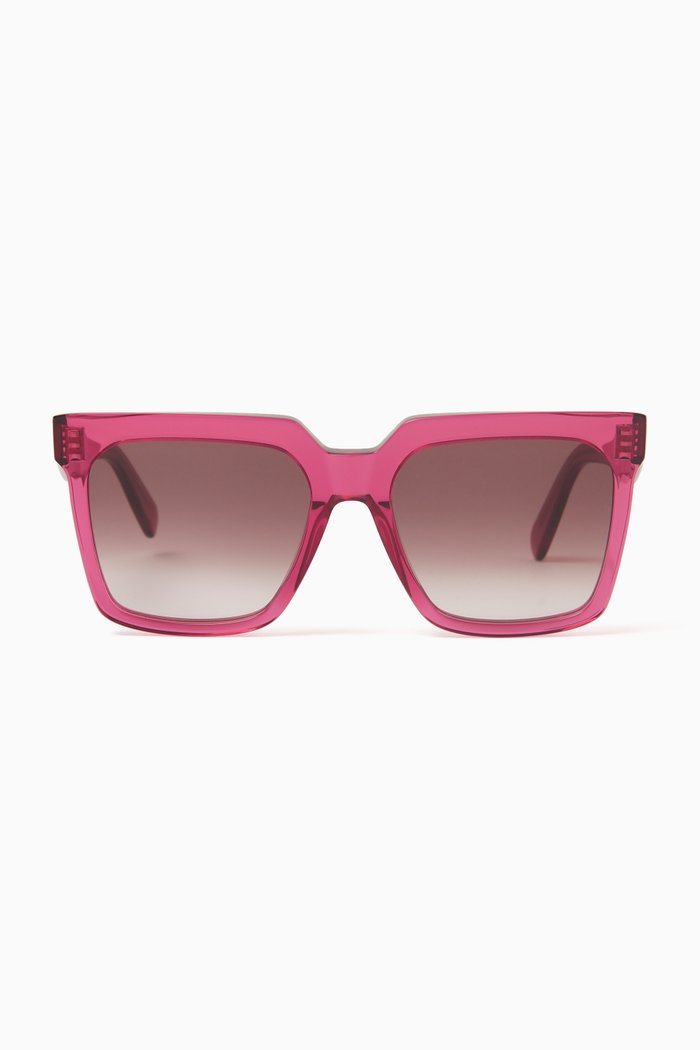 

Square Sunglasses in Acetate, Pink