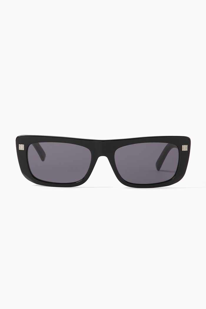 

Rectangle Sunglasses in Acetate, Black