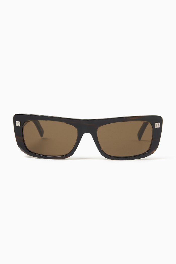 

Rectangle Sunglasses in Acetate, Brown