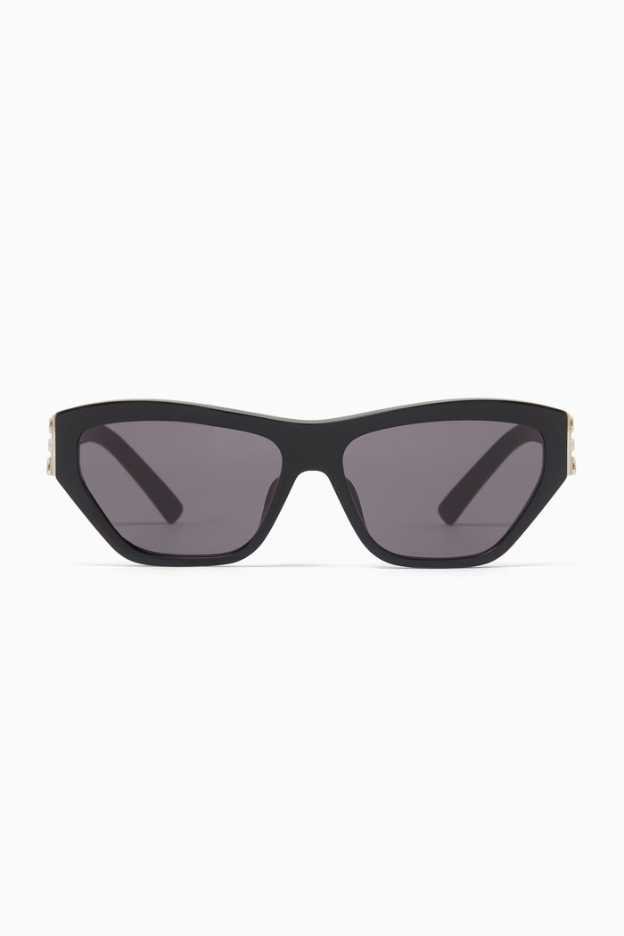 

Cat-eye Sunglasses in Acetate, Black