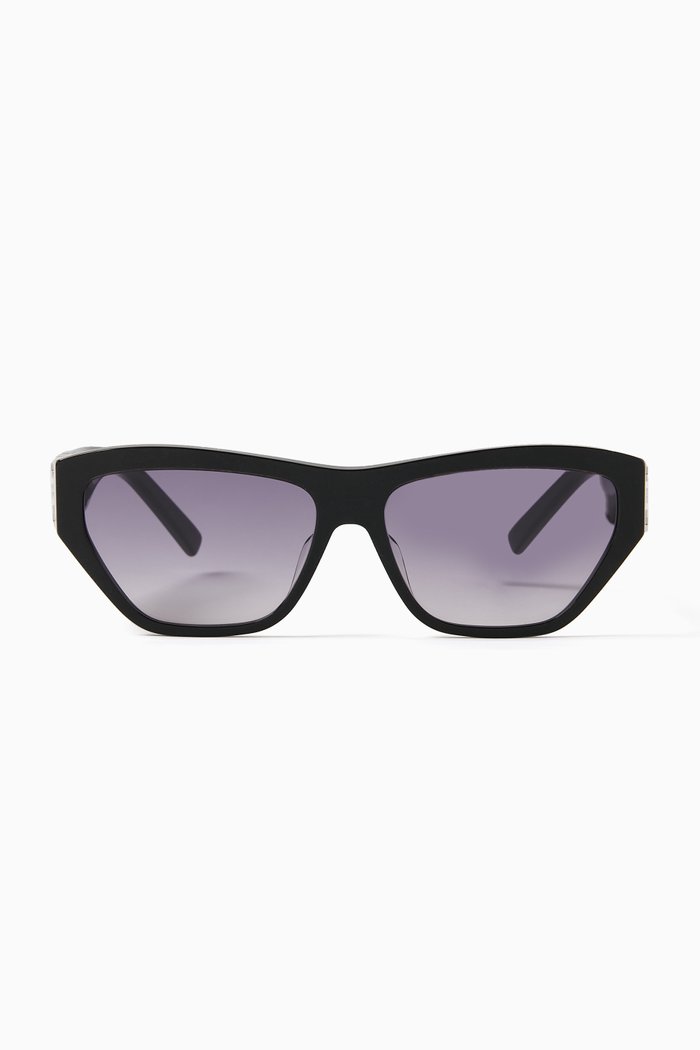 

Cat-eye Sunglasses in Acetate, Black