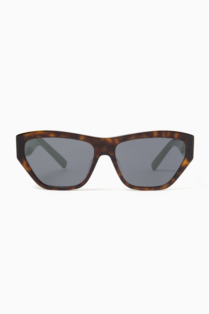 

Cat-eye Sunglasses in Acetate, Brown
