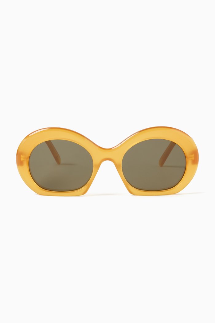 

Oval Sunglasses in Acetate, Yellow