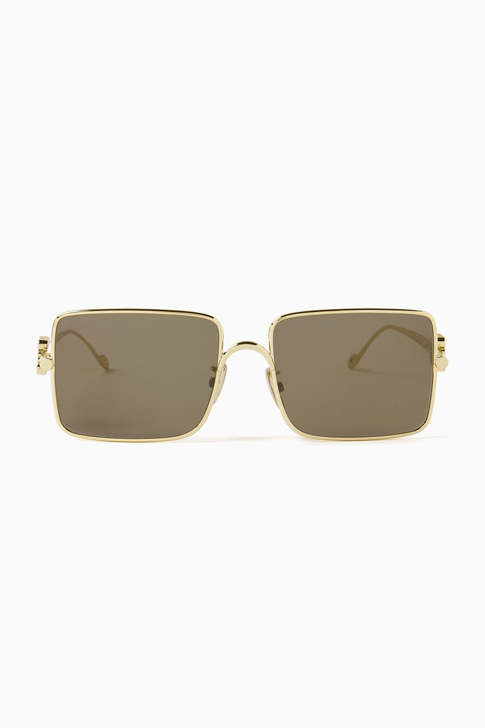 

Square Sunglasses in Metal, Gold