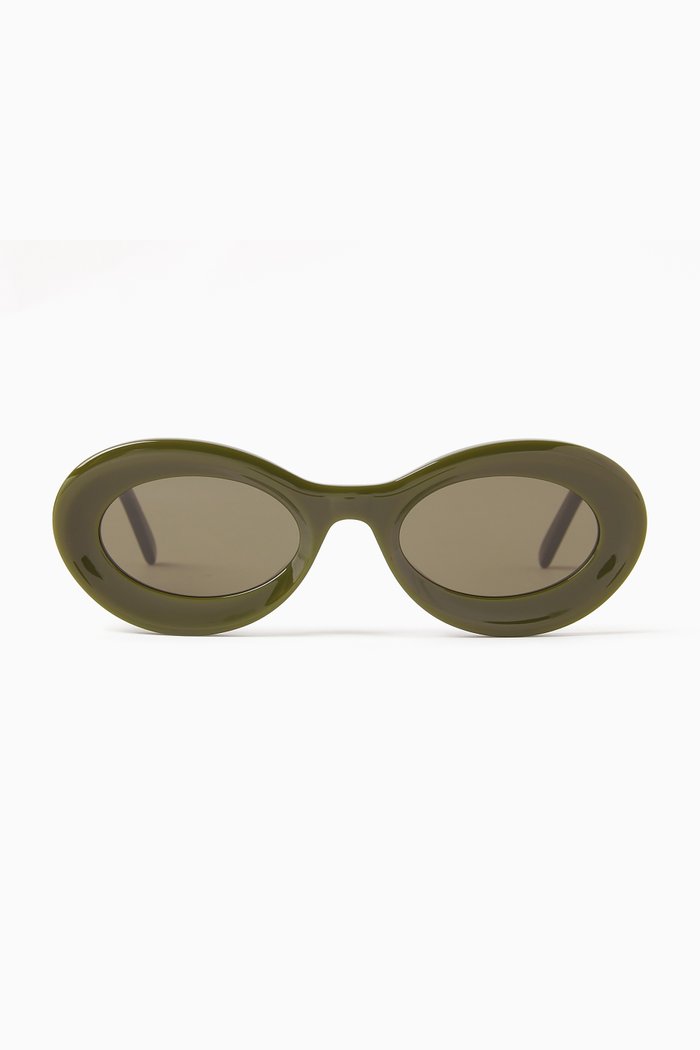 

Oval Sunglasses in Acetate, Green