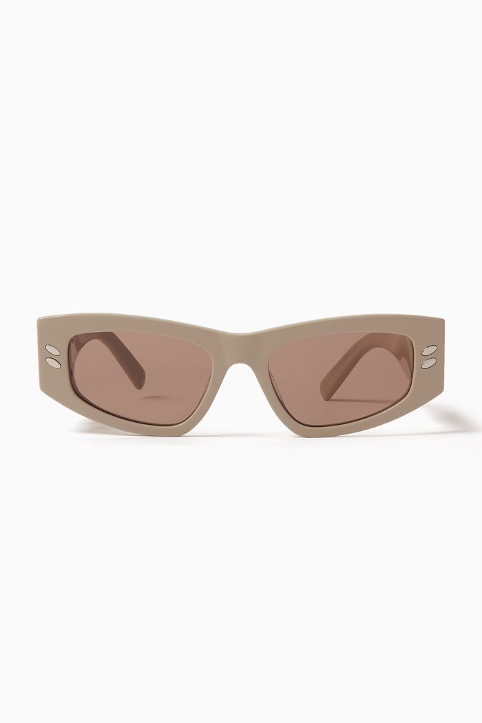 Cat-eye Sunglasses in Bio-acetate, Brown