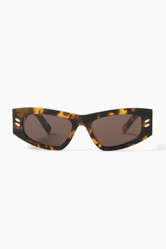 Cat-eye Sunglasses in Bio-acetate, Brown